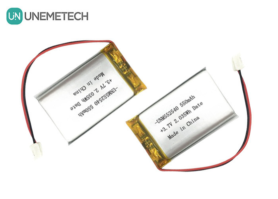 552540 Prismático Prata Recarregável Lipo Baterias 3.7V 550mAh Para PET Tracker