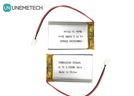 552540 Prismático Prata Recarregável Lipo Baterias 3.7V 550mAh Para PET Tracker