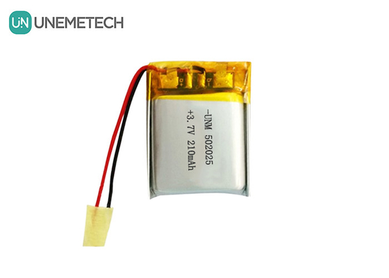 3.7V 210mAh Custom Bateria de Lítio Polímero 502025 com PCB e fios de chumbo para E-bike System