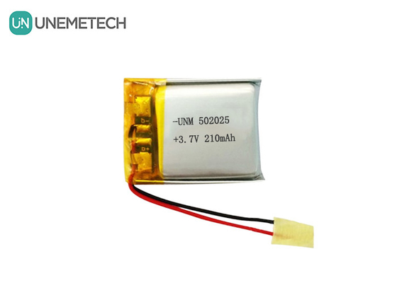 3.7V 210mAh Custom Bateria de Lítio Polímero 502025 com PCB e fios de chumbo para E-bike System