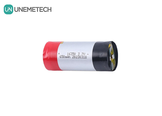5A Bateria LiPo cilíndrica de alta descarga 3.7V 650mAh 16350 Para eletrodomésticos