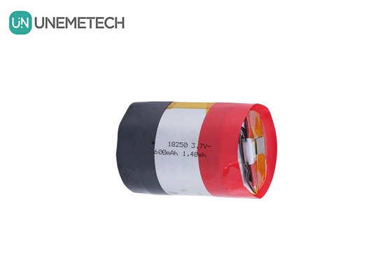 18250 630mAh 3.7V Bateria de polímero de iões de lítio recarregável cilíndrica com corrente de descarga 5A