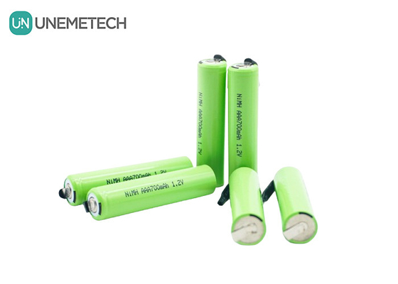 UNEMETECH AAA Bateria recarregável Ni-MH 1.2V 700mAh AAA700 Para barbeador elétrico