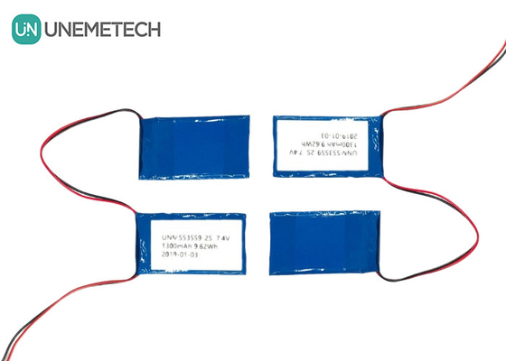 2C Alta taxa de descarga Bateria Lipo 553559 7.4V 1300mAh 2S Para membros artificiais