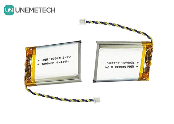 3.7V Bateria recarregável Li Polymer 103040 1200 mAh para Dispositivo Médico e Lâmpada LED