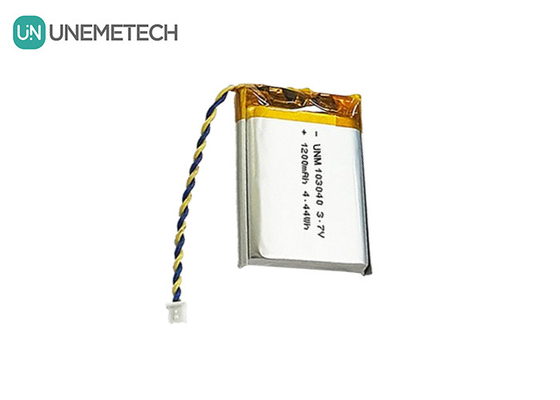 3.7V Bateria recarregável Li Polymer 103040 1200 mAh para Dispositivo Médico e Lâmpada LED