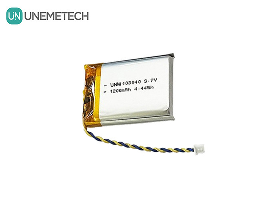 3.7V Bateria recarregável Li Polymer 103040 1200 mAh para Dispositivo Médico e Lâmpada LED