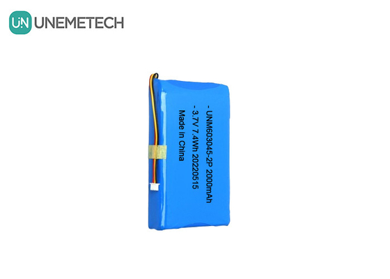 Bateria de polímero de lítio de grande capacidade 603045 2P 3.7V 2000mAh Bateria de fechadura de porta inteligente
