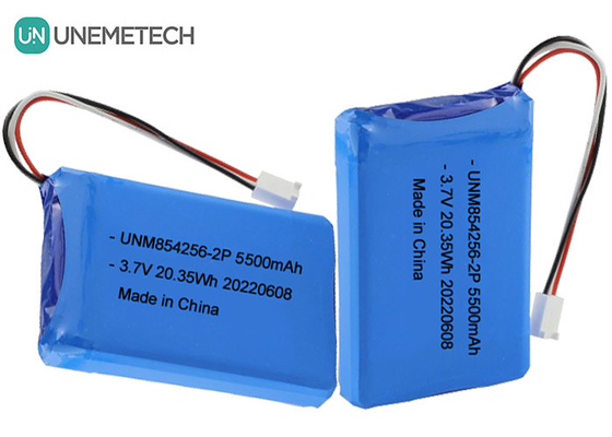 3.7V Li Poly Bateria recarregável 854256 2P 5500mAh Baterias de equipamento industrial