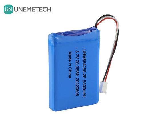 3.7V Li Poly Bateria recarregável 854256 2P 5500mAh Baterias de equipamento industrial