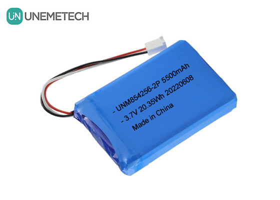 3.7V Li Poly Bateria recarregável 854256 2P 5500mAh Baterias de equipamento industrial