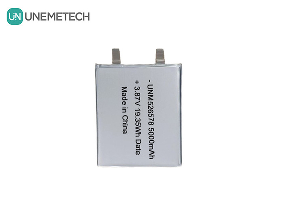 526578 3.87V Bateria LiPo de alta tensão 5000mAh 4.45V Voltagem de carga para banco de energia