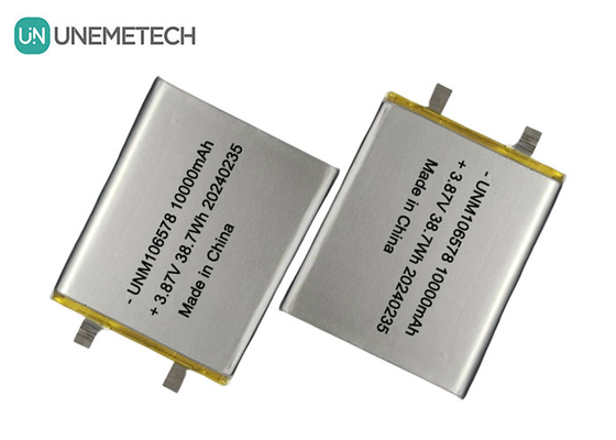 Bateria LiPo de alta capacidade 10000mAh 3.87V 106578 Para sistemas de armazenamento de energia