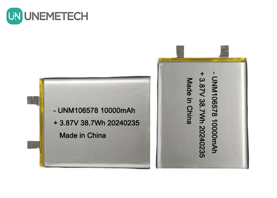 Bateria LiPo de alta capacidade 10000mAh 3.87V 106578 Para sistemas de armazenamento de energia