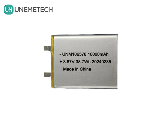 Bateria LiPo de alta capacidade 10000mAh 3.87V 106578 Para sistemas de armazenamento de energia