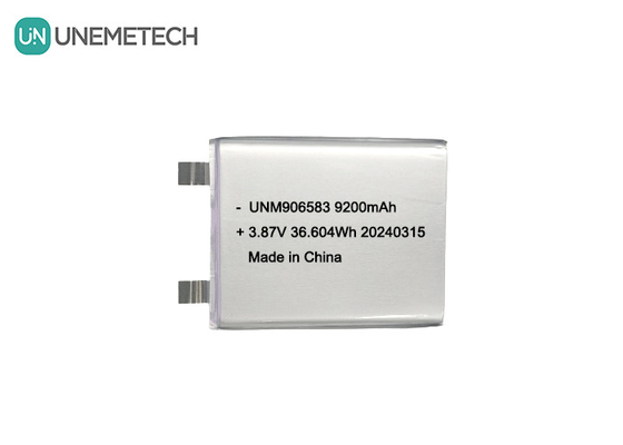 3.87V 9200mAh 906583 Bateria de íons de lítio de alta tensão para banco de energia