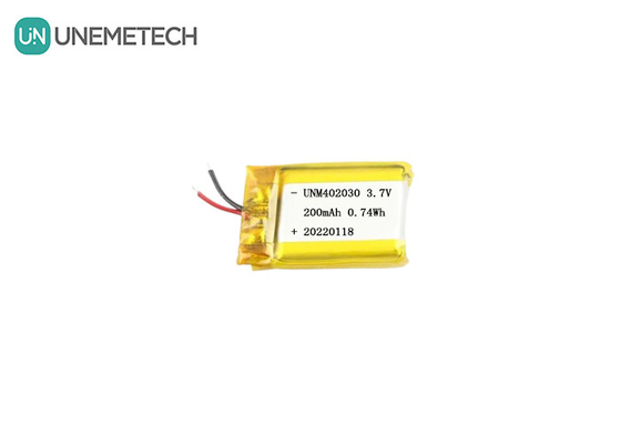 Pequena Dimensão 402030 3.7V 200mAh Bateria recarregável Lipo para produtos eletrônicos