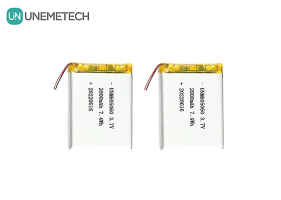 UNEMETECH 605060 2000mAh Polímero Bateria de Lítio 3.7V Instrumento de Beleza Bateria recarregável