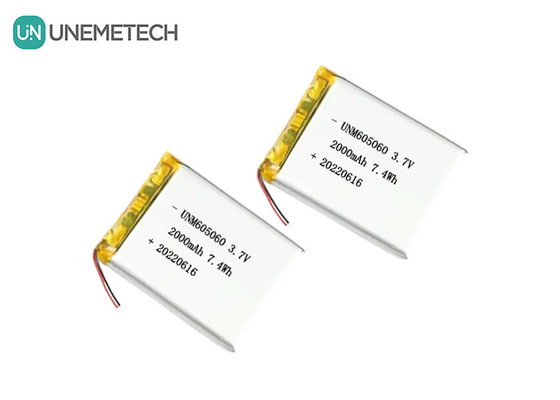 UNEMETECH 605060 2000mAh Polímero Bateria de Lítio 3.7V Instrumento de Beleza Bateria recarregável