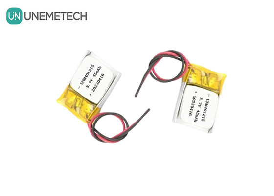 Bateria de polímero de lítio ultra fina 401215 3.7V 45mAh Bateria Li Po para rastreador GPS