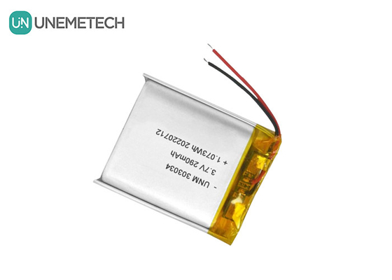 3.7V 290mAh Bateria recarregável de iões de lítio 303034 para brinquedos elétricos