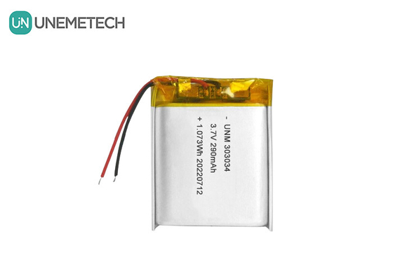 3.7V 290mAh Bateria recarregável de iões de lítio 303034 para brinquedos elétricos