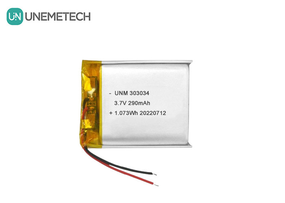 3.7V 290mAh Bateria recarregável de iões de lítio 303034 para brinquedos elétricos
