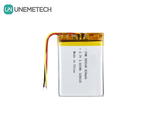 Bateria de polímero de lítio 3.7V 820mAh 393548 Lipo Bateria recarregável para bomba eletrônica de mama