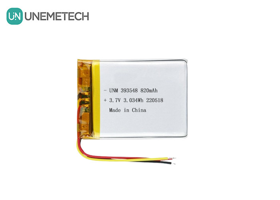 Bateria de polímero de lítio 3.7V 820mAh 393548 Lipo Bateria recarregável para bomba eletrônica de mama