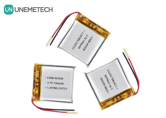 Pacotes de Li-Poly 463028 3.7V 350mAh Bateria recarregável de Li Polymer para Gamepad