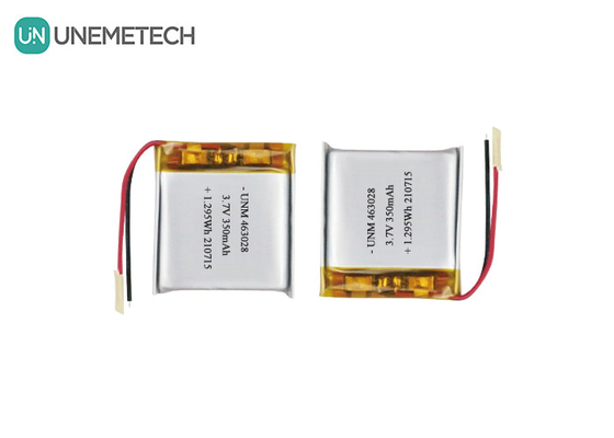 Pacotes de Li-Poly 463028 3.7V 350mAh Bateria recarregável de Li Polymer para Gamepad