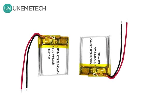 3Bateria recarregável de iões de lítio polímero de 7V 502225 260mAh para sensores sem fios