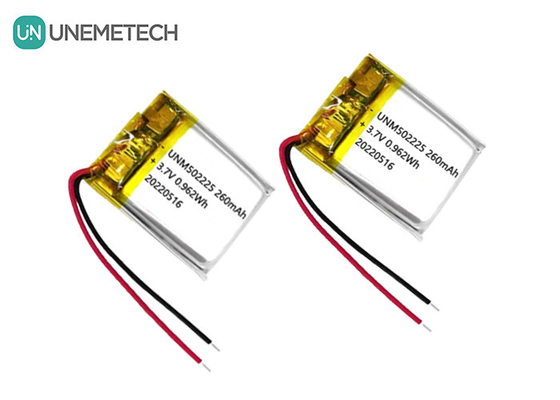 3Bateria recarregável de iões de lítio polímero de 7V 502225 260mAh para sensores sem fios