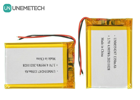 3.7V 1350mAh Bateria recarregável Li Ion Polymer Pack 554247 para Mini Drone