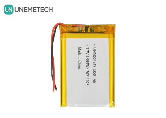 3.7V 1350mAh Bateria recarregável Li Ion Polymer Pack 554247 para Mini Drone