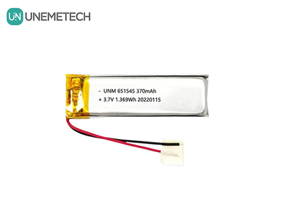 3.7V 370mAh 651545 Bateria recarregável de lítio-íon de lítio para produtos digitais