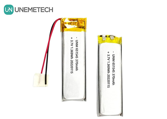 3.7V 370mAh 651545 Bateria recarregável de lítio-íon de lítio para produtos digitais