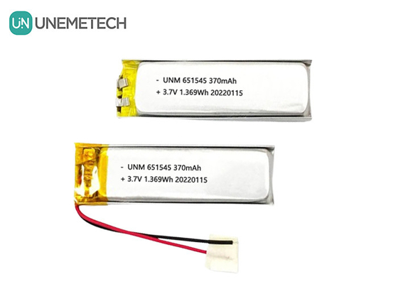 3.7V 370mAh 651545 Bateria recarregável de lítio-íon de lítio para produtos digitais