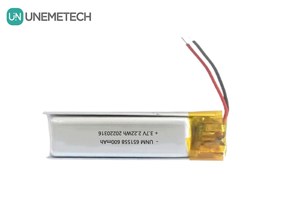 Fornecedor de bateria de beleza e maquiagem 600mAh 3.7V Bateria Lipo 651558 para depilação
