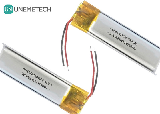 Fornecedor de bateria de beleza e maquiagem 600mAh 3.7V Bateria Lipo 651558 para depilação