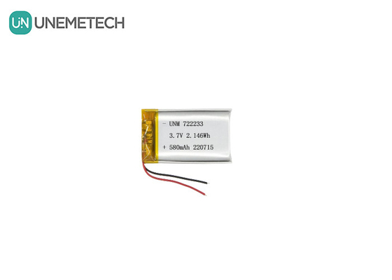 Baterias de lítio polímero 722233 3.7V 580mAh Bateria LiPo da China Manufacturer