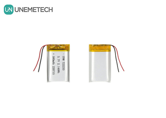 Baterias de lítio polímero 722233 3.7V 580mAh Bateria LiPo da China Manufacturer