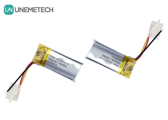 3.7V 380mAh Bateria recarregável Li-Polymer 101330 para Smartwatches