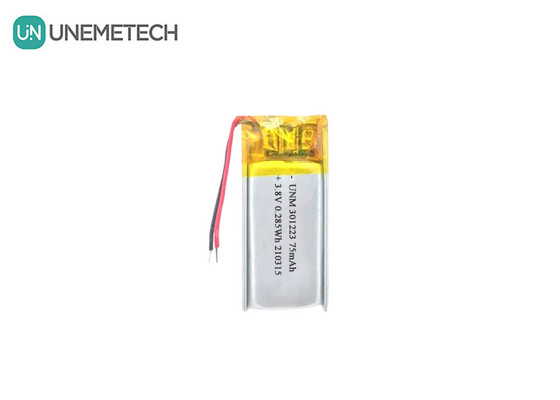 3.8V 75mAh Bateria de iões de lítio 321223 Bateria Lipo pequena para caneta electrónica