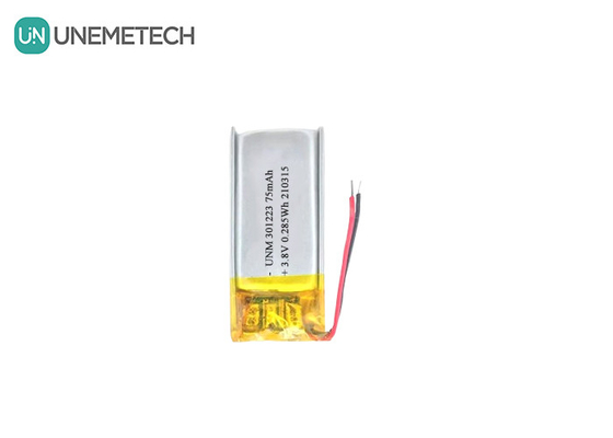 3.8V 75mAh Bateria de iões de lítio 321223 Bateria Lipo pequena para caneta electrónica