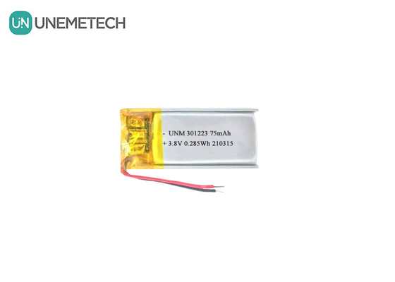 3.8V 75mAh Bateria de iões de lítio 321223 Bateria Lipo pequena para caneta electrónica