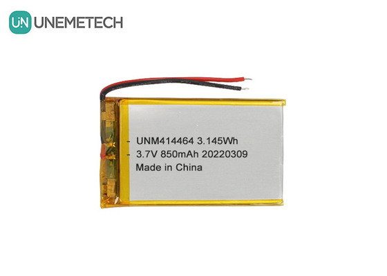 3.7V 850mAh Bateria recarregável LiPo 414464 Bateria de bolso para lâmpada de mesa