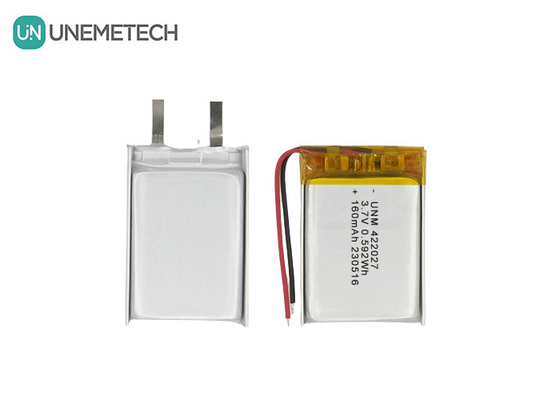 Bateria recarregável LiPo de alta densidade 3.7V 160mAh 422027 para fone de ouvido Bluetooth