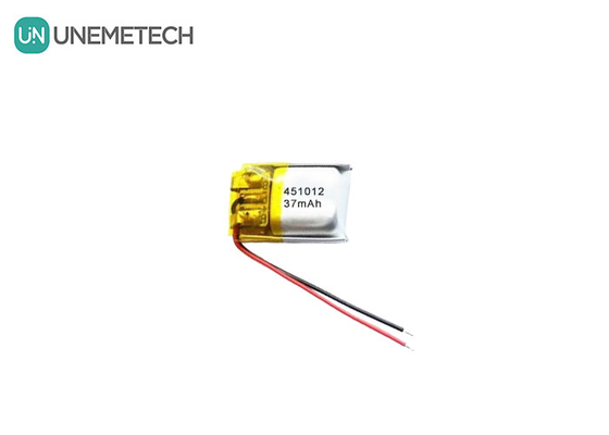 451012 3,7V 37mAh Bateria recarregável de polímero de lítio para micro dispositivos