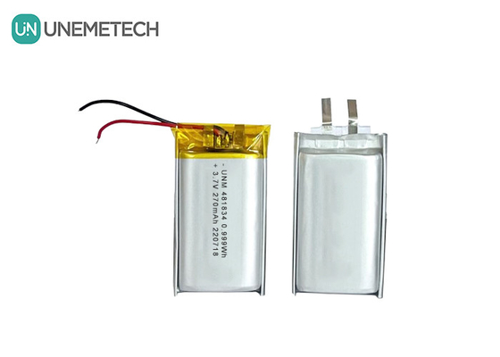 Bateria recarregável de polímero de iões de lítio de ciclo profundo 3.7V 270mAh 481834 Para óculos inteligentes